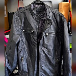 2 Black , 1 tan and 1 brown leather jacket